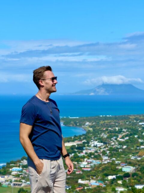 Panorama Views in St. Kitts 🌴🌊We decided to walk up to Brimstone Hill Fortress after hearing tons of recommendations, and honestly, it did not disappoint. The view from the top is absolutely stunning! Brimstone Hill Fortress is a historic 17th-century fortress on St. Kitts, built by African slaves under British supervision. Perched high on a hill, it's often called the “Gibraltar of the West Indies” because of its strategic location and impressive stone walls. Today, it's a UNESCO World Heritage Site.#travel #traveinfluencer