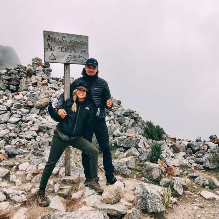 Hikers on the Salkantay Trail