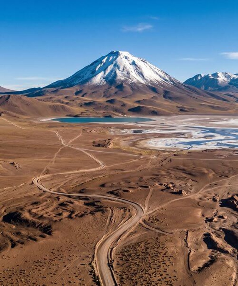 Atacama Wüste Licancabur Vulkan Chile Drohne