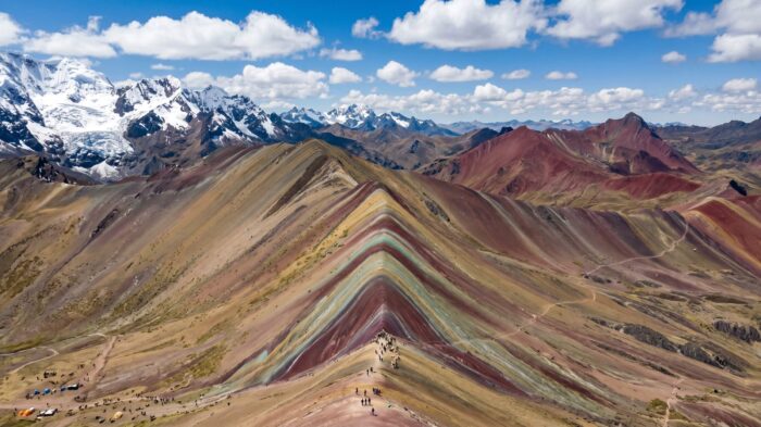 Vinicunca Rainbow Mountain Peru Drohne