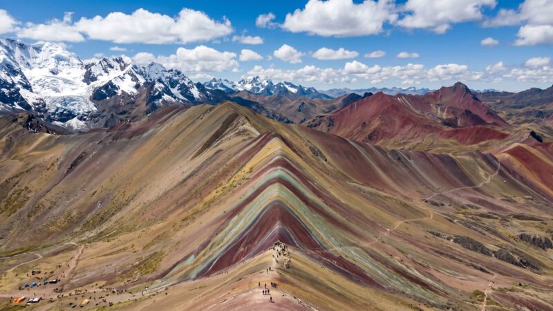 Vinicunca Rainbow Mountain Peru Drohne