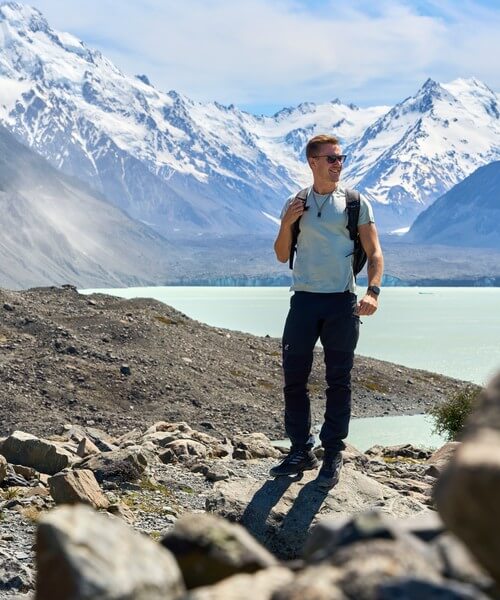 Mount Cook und Tasman Gletscher Neuseeland